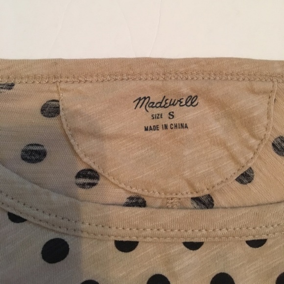 Madewell Small Polka Dot Dolman Pocket Tee - Picture 3 of 6